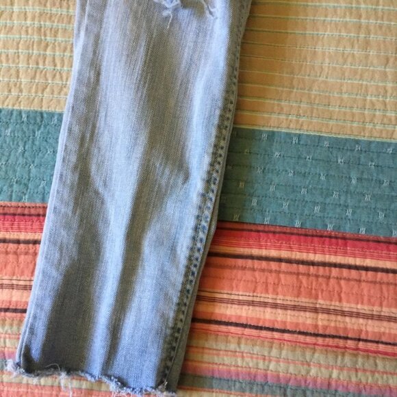 TOMMY GIRL 28 Ripped Skinny Jeans Raw Hem Pants - Picture 6 of 8